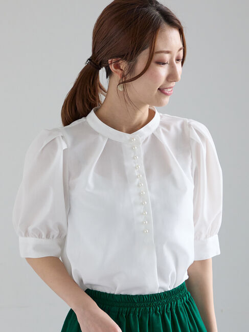 Te chichi「フロントメニーパールボタンブラウス」|シャツ・ブラウス|オフホワイト