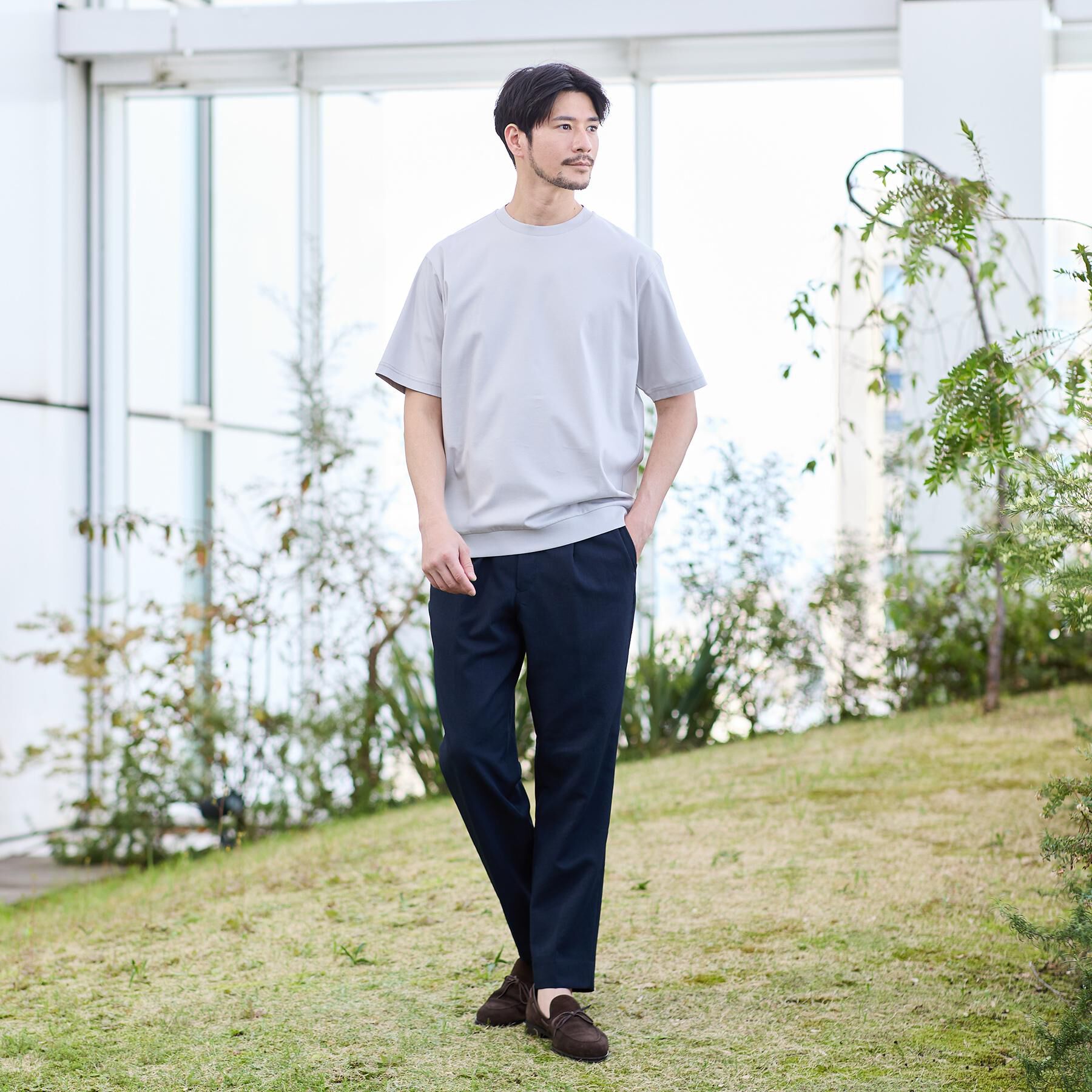 TAKEO KIKUCHI「【接触冷感】アイスクリアコットン Tシャツ」|Tシャツ・カットソー|