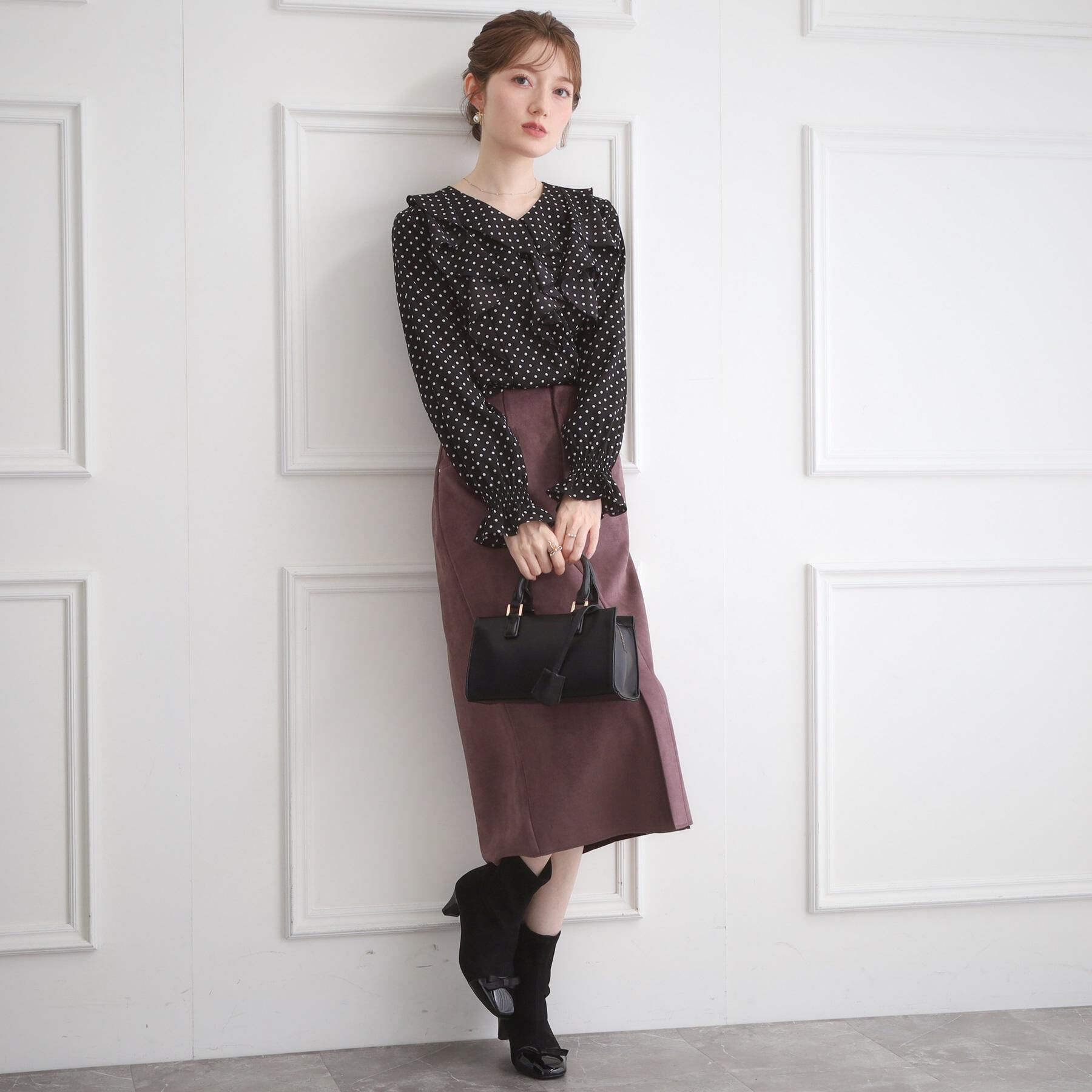 Couture broach「【大人可愛い・通勤】ラッフルフリルブラウス」|シャツ・ブラウス|