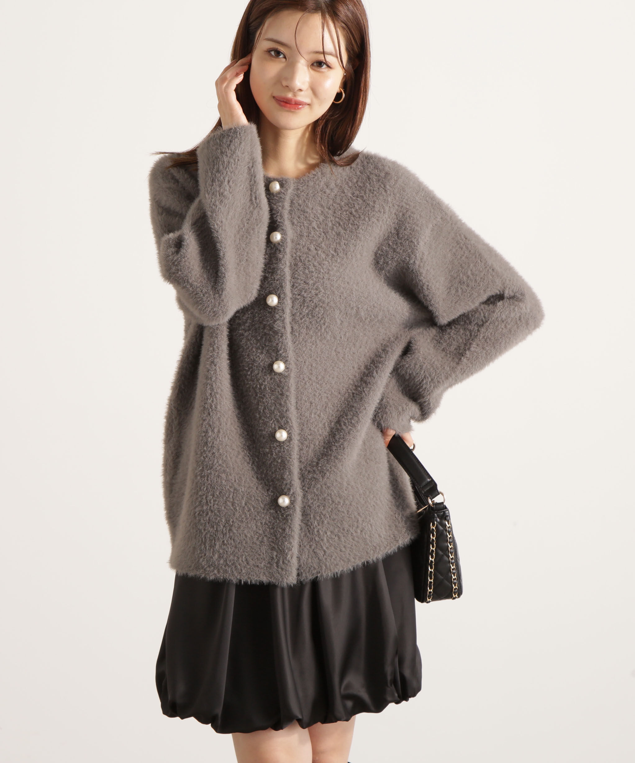 PROPORTION BODY DRESSING「フェザージャコット 25AW」|ブルゾン・スタジャン|グレー