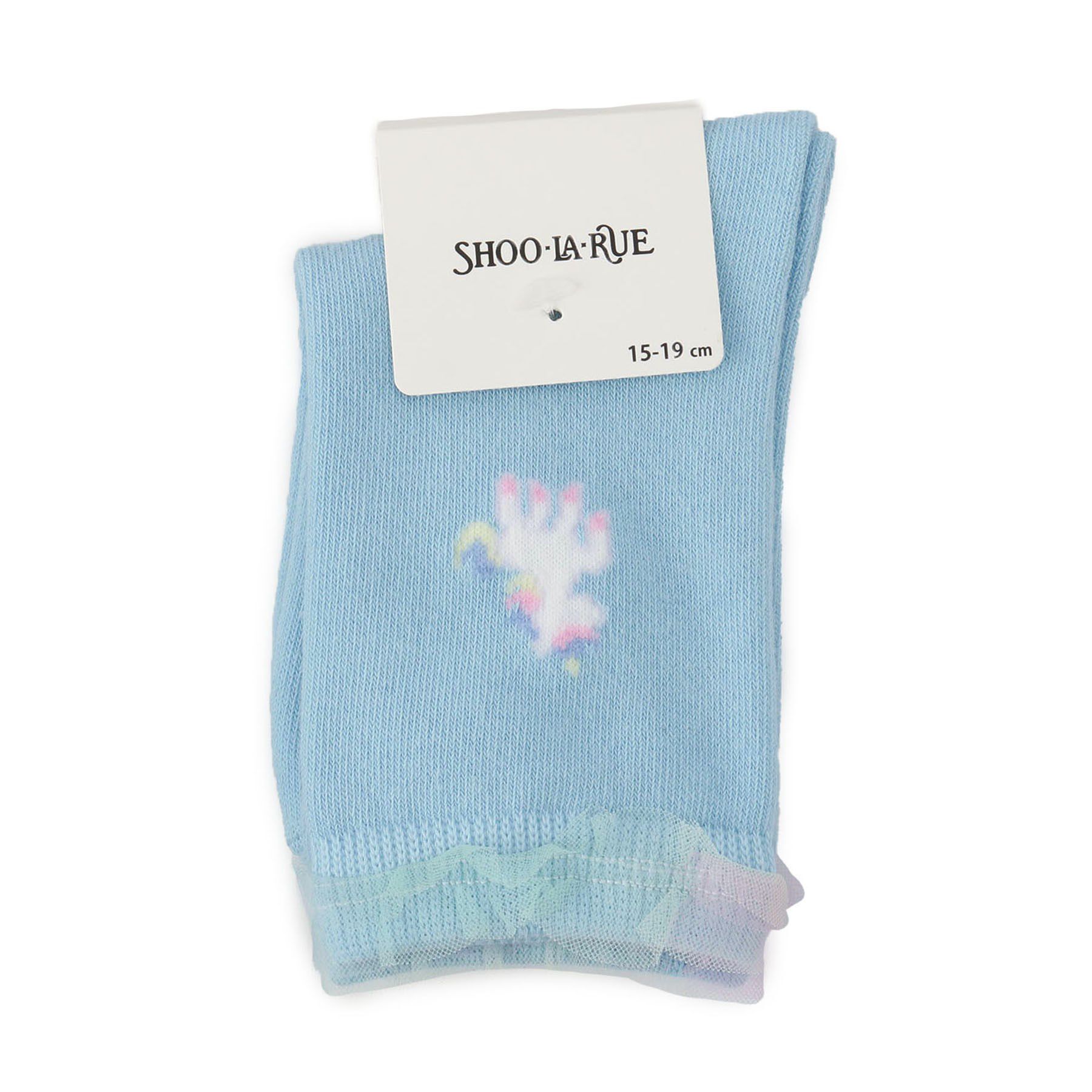SHOO･LA･RUE「チュールフリルユニコーンクルー丈ソックス」|ソックス|サックスブルー(09