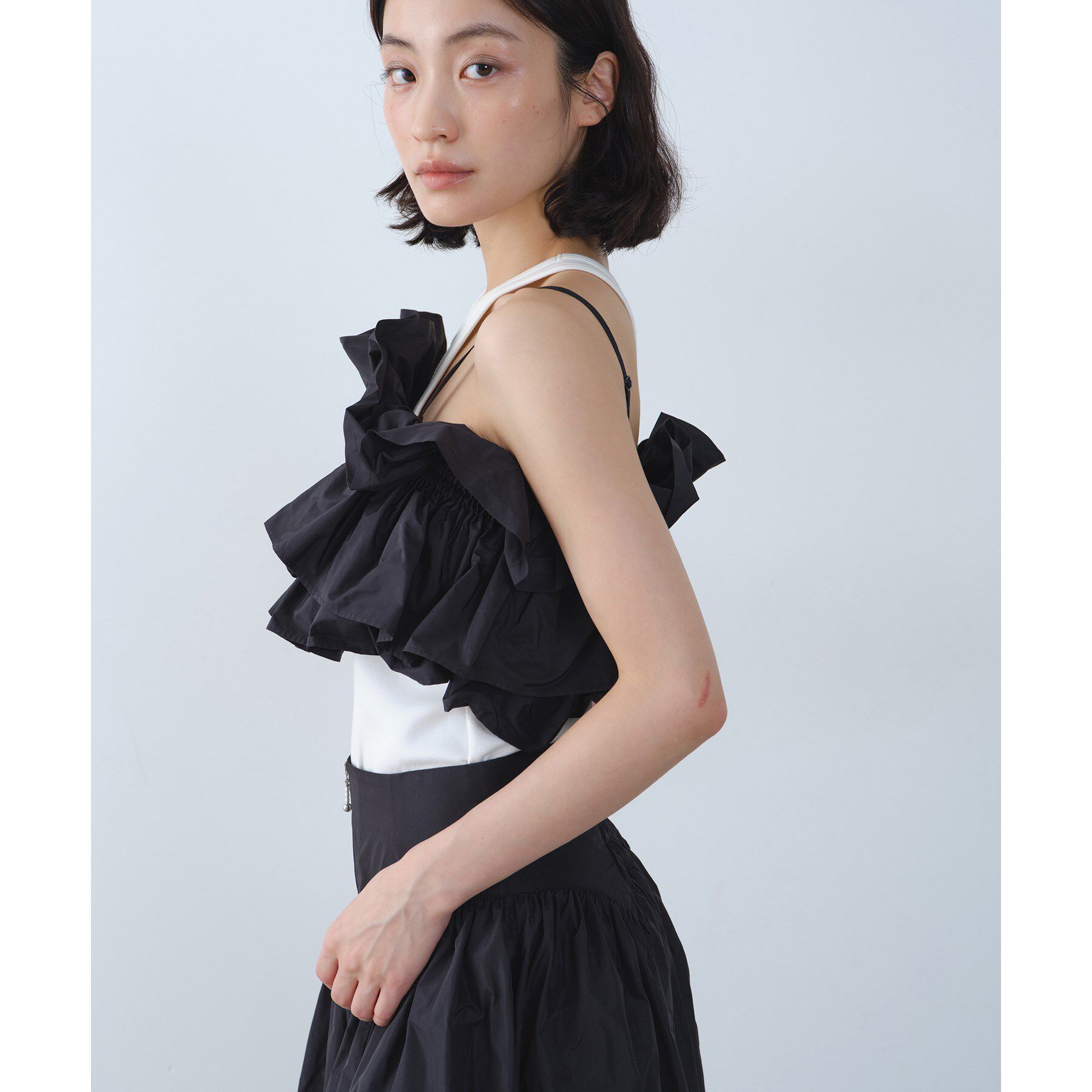 CODE A「frill design bustier」|シャツ・ブラウス|ブラック(019)