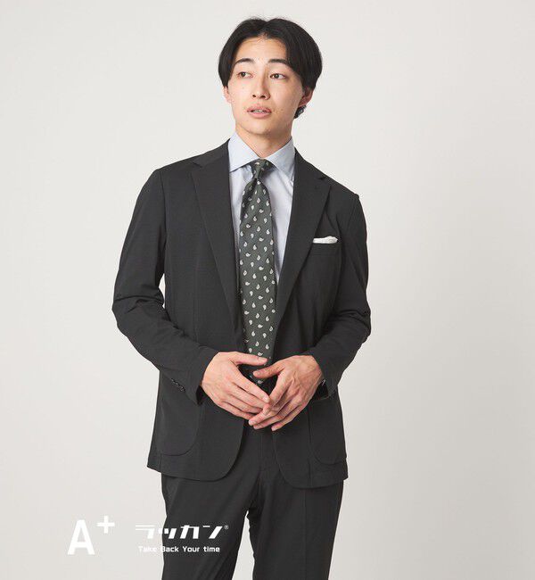 UNITED ARROWS green label relaxing「A+ ラッカンジャージ 2B スタンダード セットアップジャケット -ウォッシャブル・ストレッチ・吸水速乾-」|テーラードジャケット|