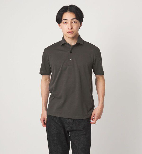 UNITED ARROWS green label relaxing「＜gim＞26SS アメリカンシーアイランド ビズ ポロシャツ -吸水速乾-」|ポロシャツ|DK.GRAY
