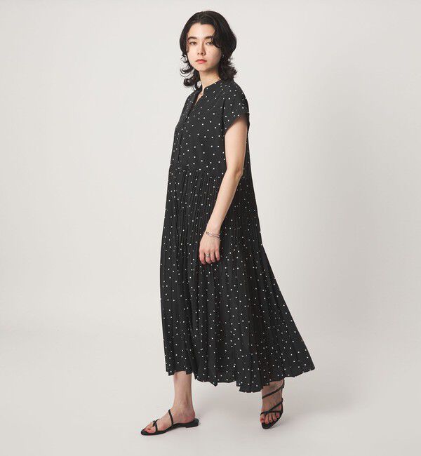 UNITED ARROWS green label relaxing「【結論シリーズ】全方位映えプリーツワンピ ドット［size SHORT/TALLあり］」|ワンピース|
