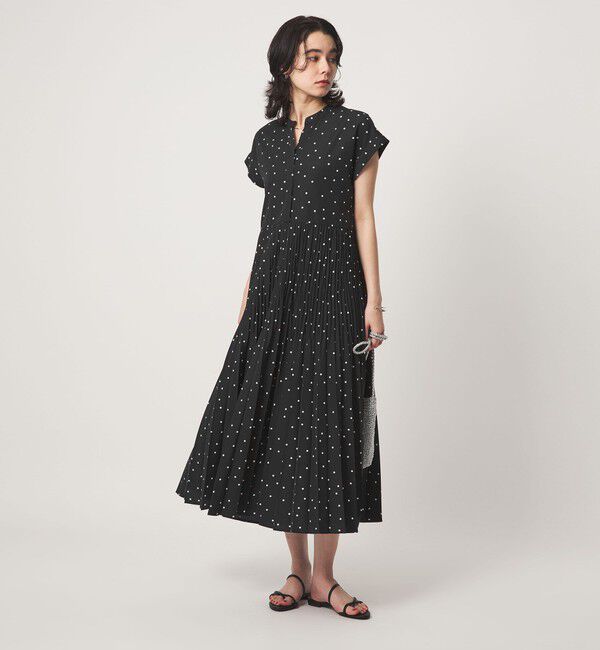 UNITED ARROWS green label relaxing「【結論シリーズ】全方位映えプリーツワンピ ドット［size SHORT/TALLあり］」|ワンピース|