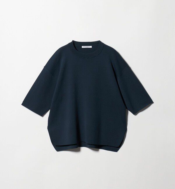 BEAUTY&YOUTH UNITED ARROWS「ハーフスリーブ ニットプルオーバー ウォッシャブル」|ニット・セーター|