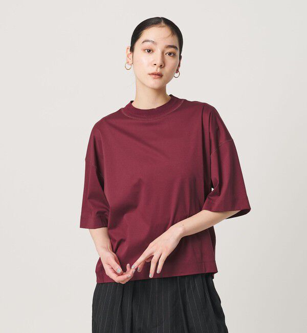 BEAUTY&YOUTH UNITED ARROWS「コットン オーバーサイズ フォルム Tシャツ」|Tシャツ・カットソー|WINE