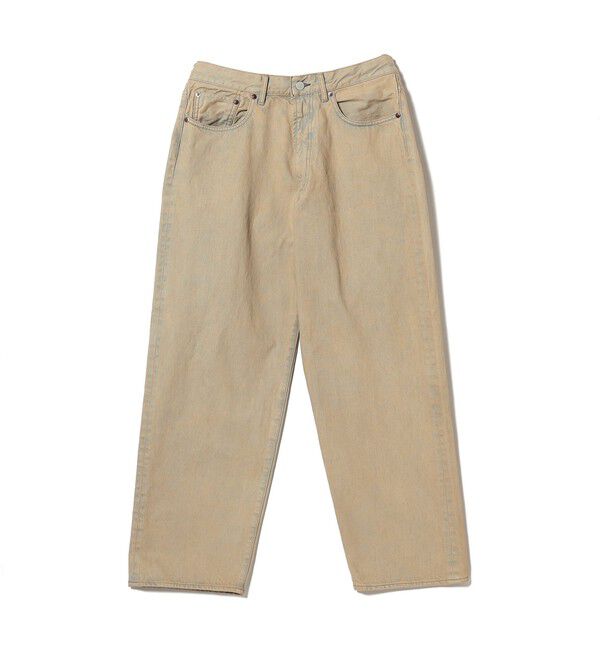 BEAMS「BEAMS｜Wide Denim Pants｜5ポケット ヴィンテージディテール｜スピンドル仕様 ベルトレス」|デニム|