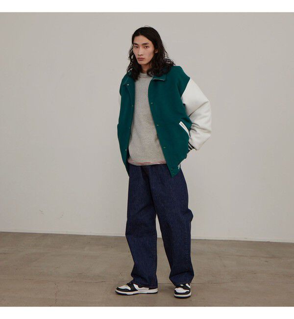 BEAMS「BEAMS｜Wide Denim Pants｜5ポケット ヴィンテージディテール｜スピンドル仕様 ベルトレス」|デニム|