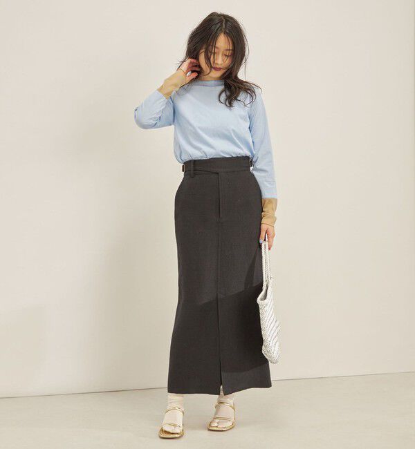 SHIPS for women「MANTECO 麻混 タイト ロング スカート◇」|スカート|