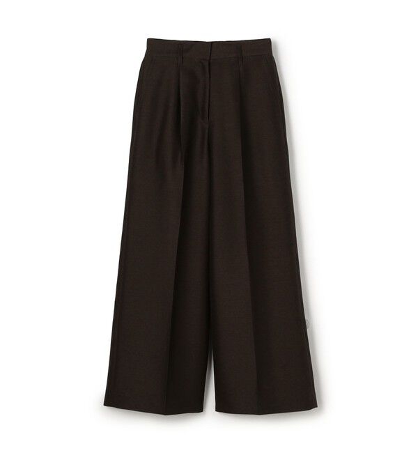 Ballsey「Diana 1タックワイドパンツ」|スラックス|47 ブラウン