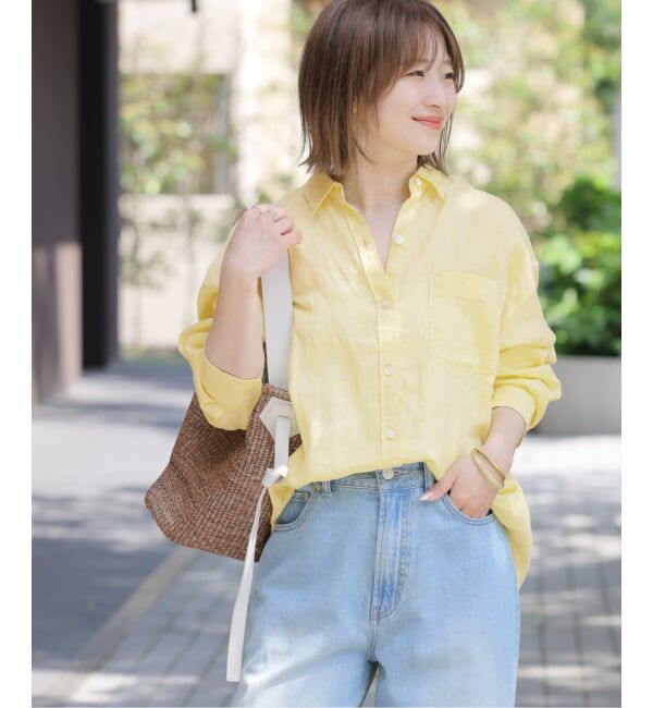 JOURNAL STANDARD relume「《追加 / 新色》カラーリネンオーバーサイズシャツ」|シャツ・ブラウス|