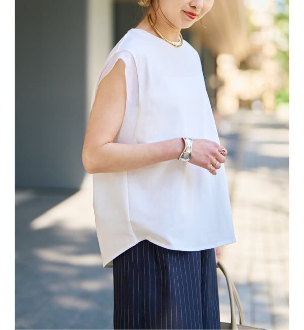 Spick and Span「オーガンジーコンビルーズプルオーバー」|Tシャツ・カットソー|