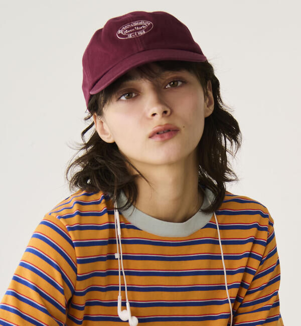  「Brooks Brothers |〈別注〉コットンツイル ベースボールキャップ BORDEAUX UNISEX」|キャップ・キャスケット|RED系1