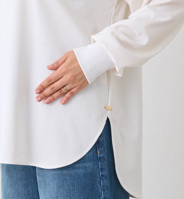  「【しなやかなドレープ感が上品な印象に】キュプラカットプルオーバー」|Tシャツ・カットソー|