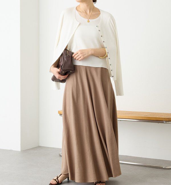  「【アンサンブル対応可】コットンUネックリブニット」|ニット・セーター|