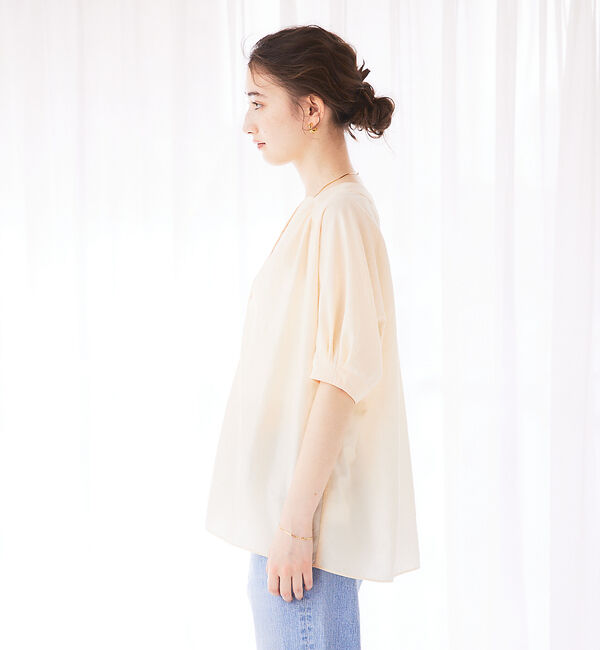 Rouge vif「ギャザーショートシャツ」|シャツ・ブラウス|