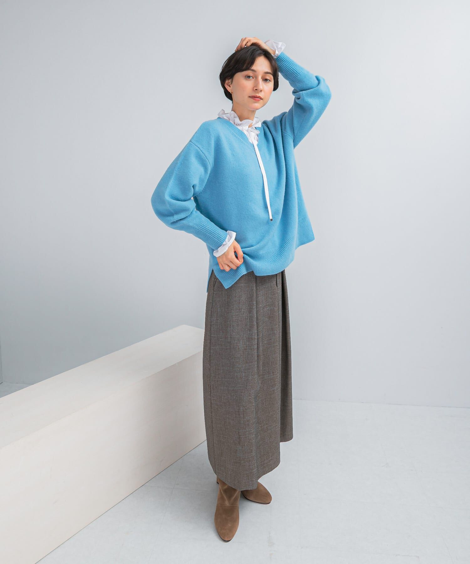 URBAN RESEARCH ROSSO「ウールカシミヤVネックニットプルオーバー」|ニット・セーター|