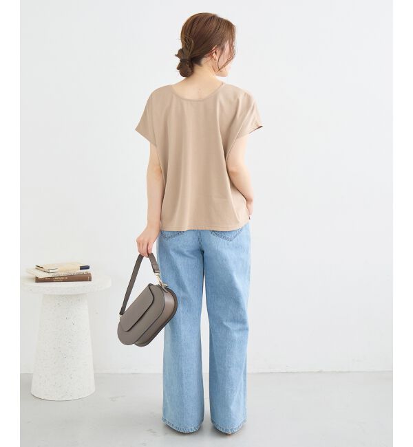  「フロントレースVネックカットソー」|Tシャツ・カットソー|