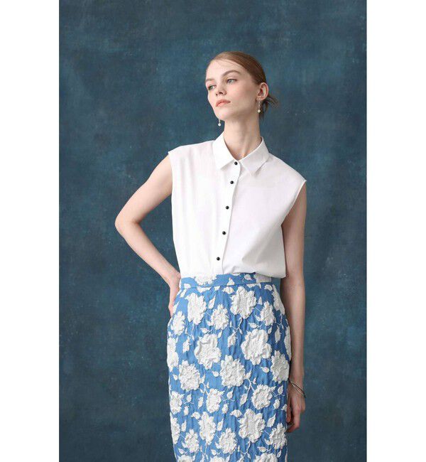 LOULOU WILLOUGHBY「【LOULOU WILLOUGHBY】コサージュ衿シャツ」|シャツ・ブラウス|