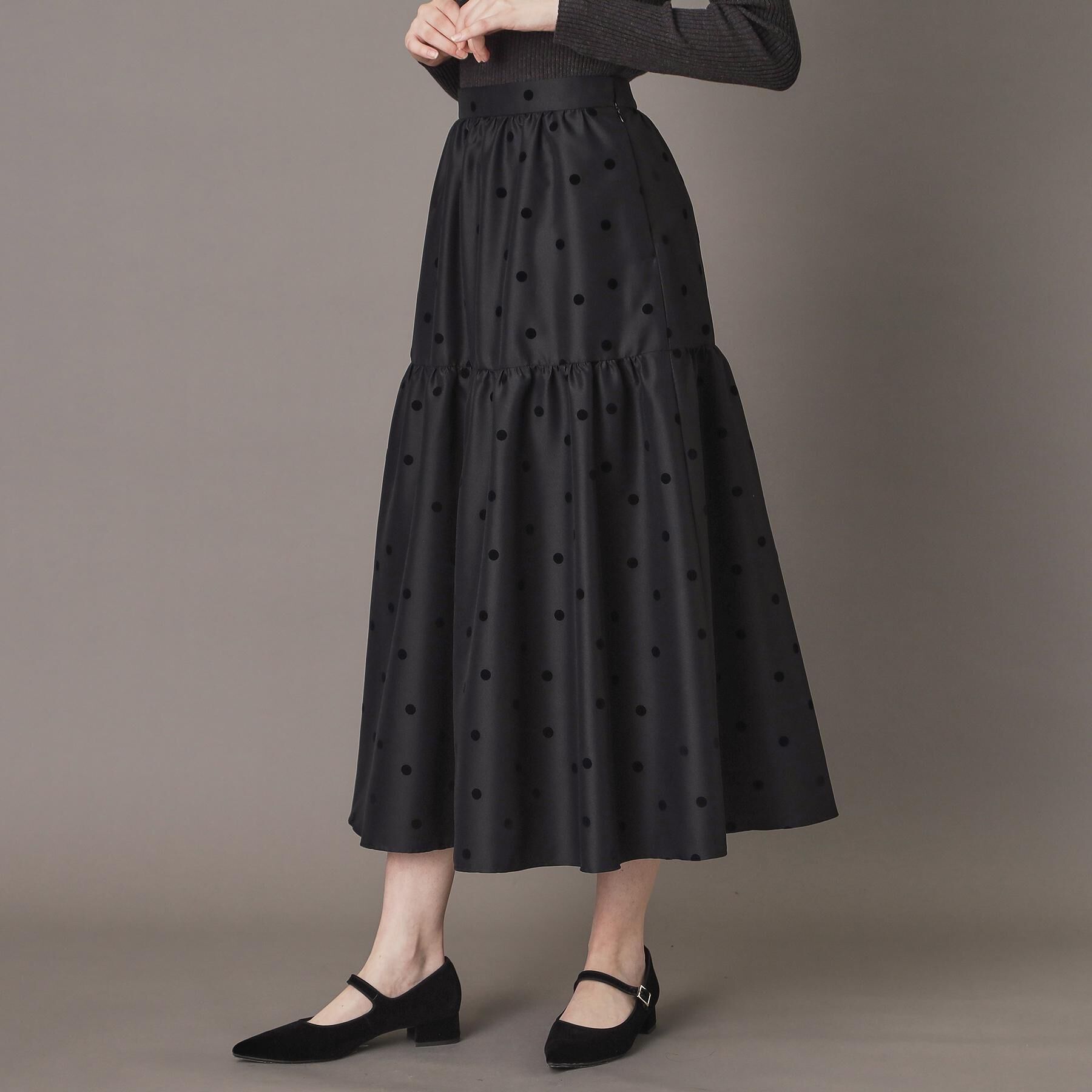 DRESSTERIOR「【CLASSY.掲載】フロッキードットスカート」|スカート|