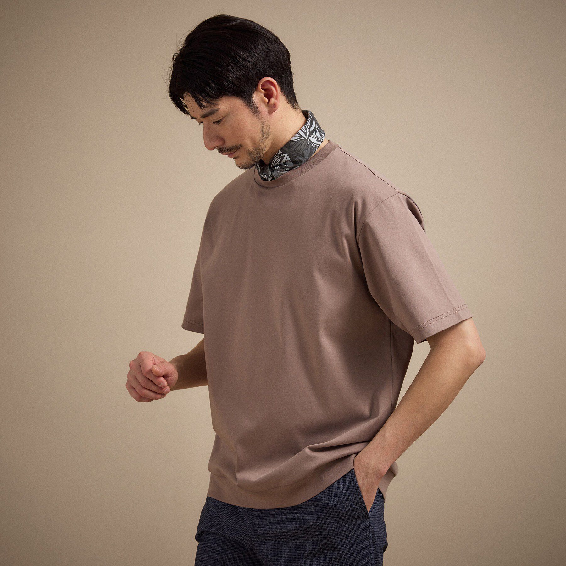 TAKEO KIKUCHI「【接触冷感】アイスクリアコットン Tシャツ」|Tシャツ・カットソー|トープ(054)