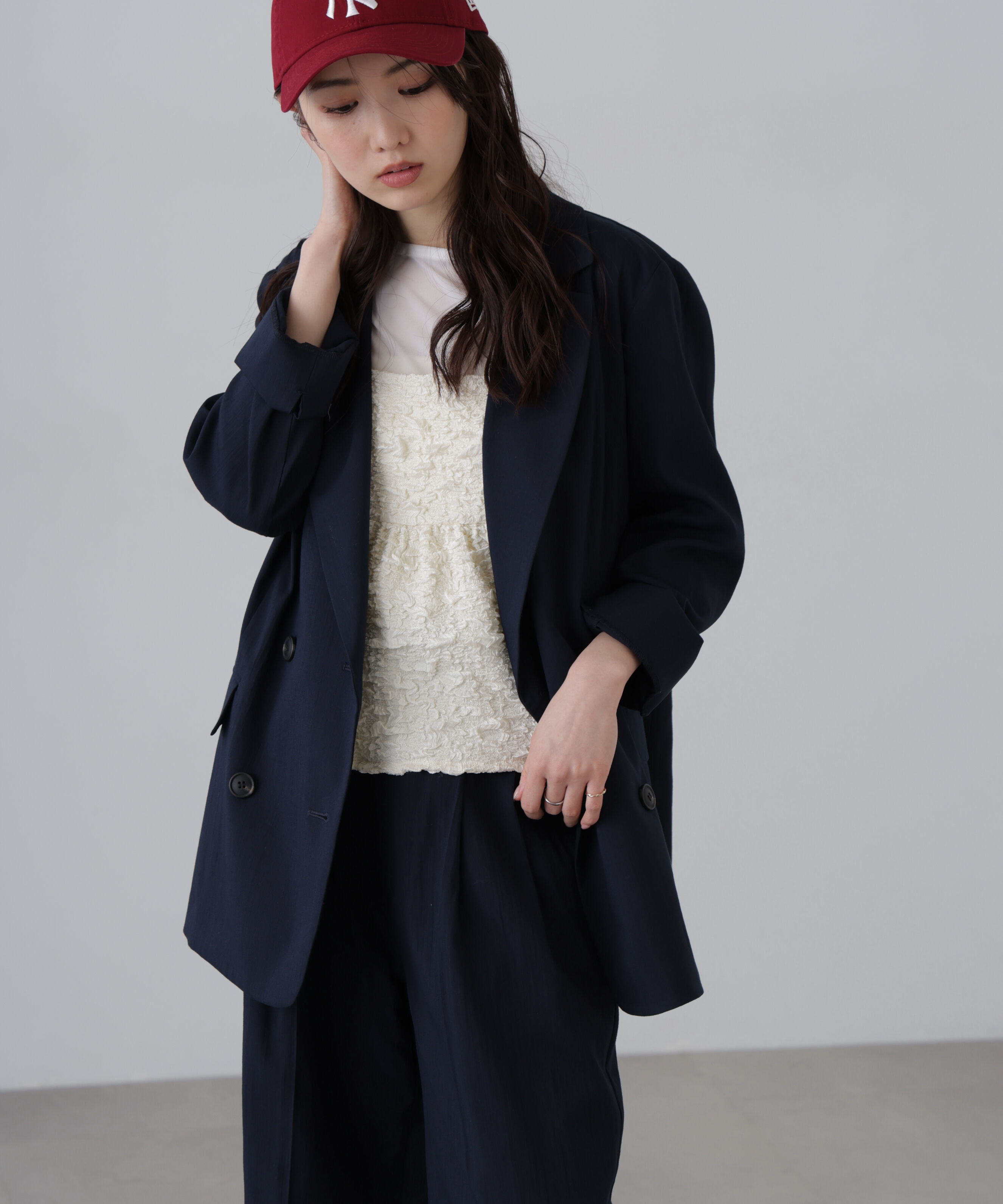  「麻調合繊ダブルブレストジャケット」|その他|