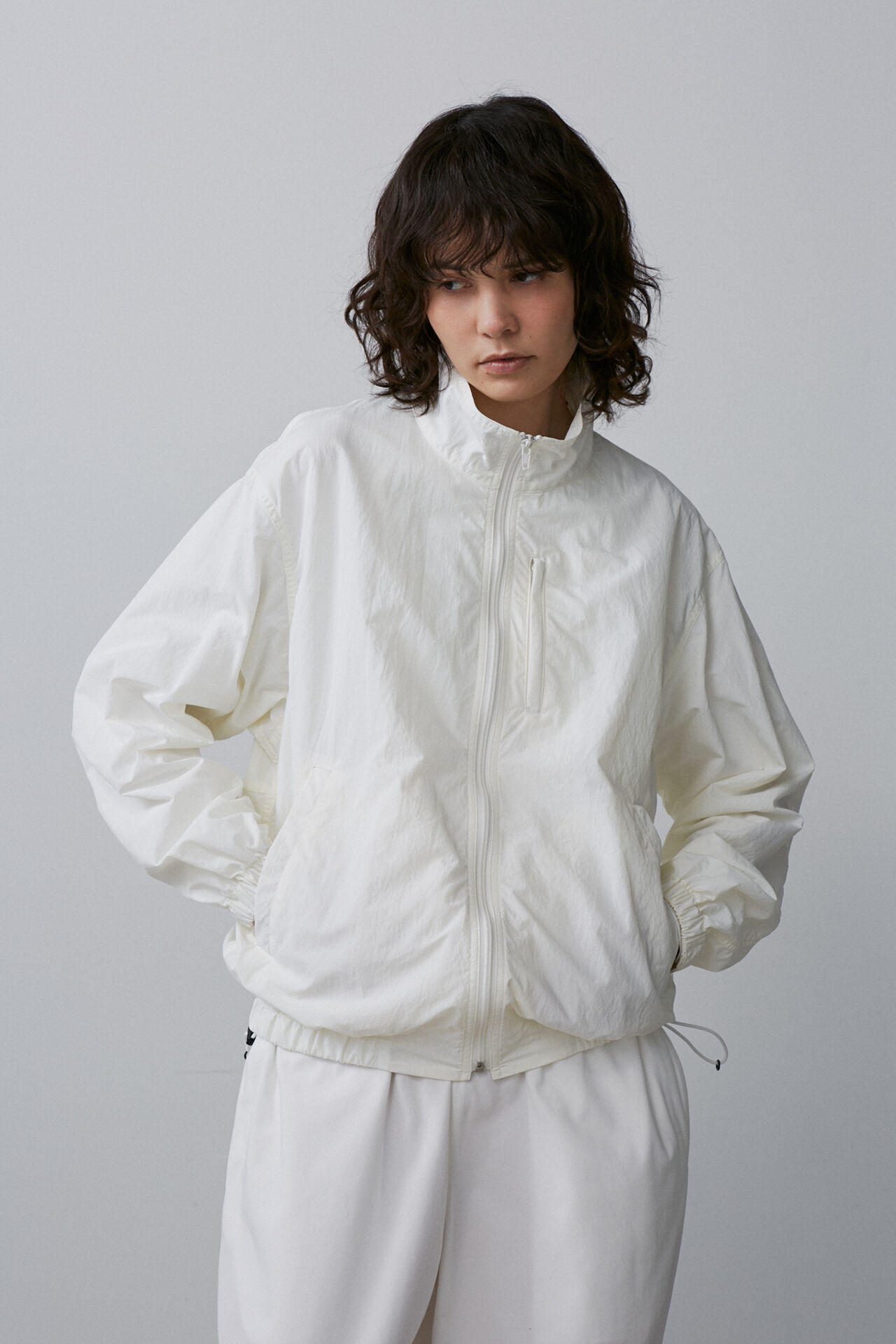 YLEVE 「Ｙ / RECYCLE NYLON MIX TAFFETA BLOUSON」|ブルゾン・スタジャン|ホワイト