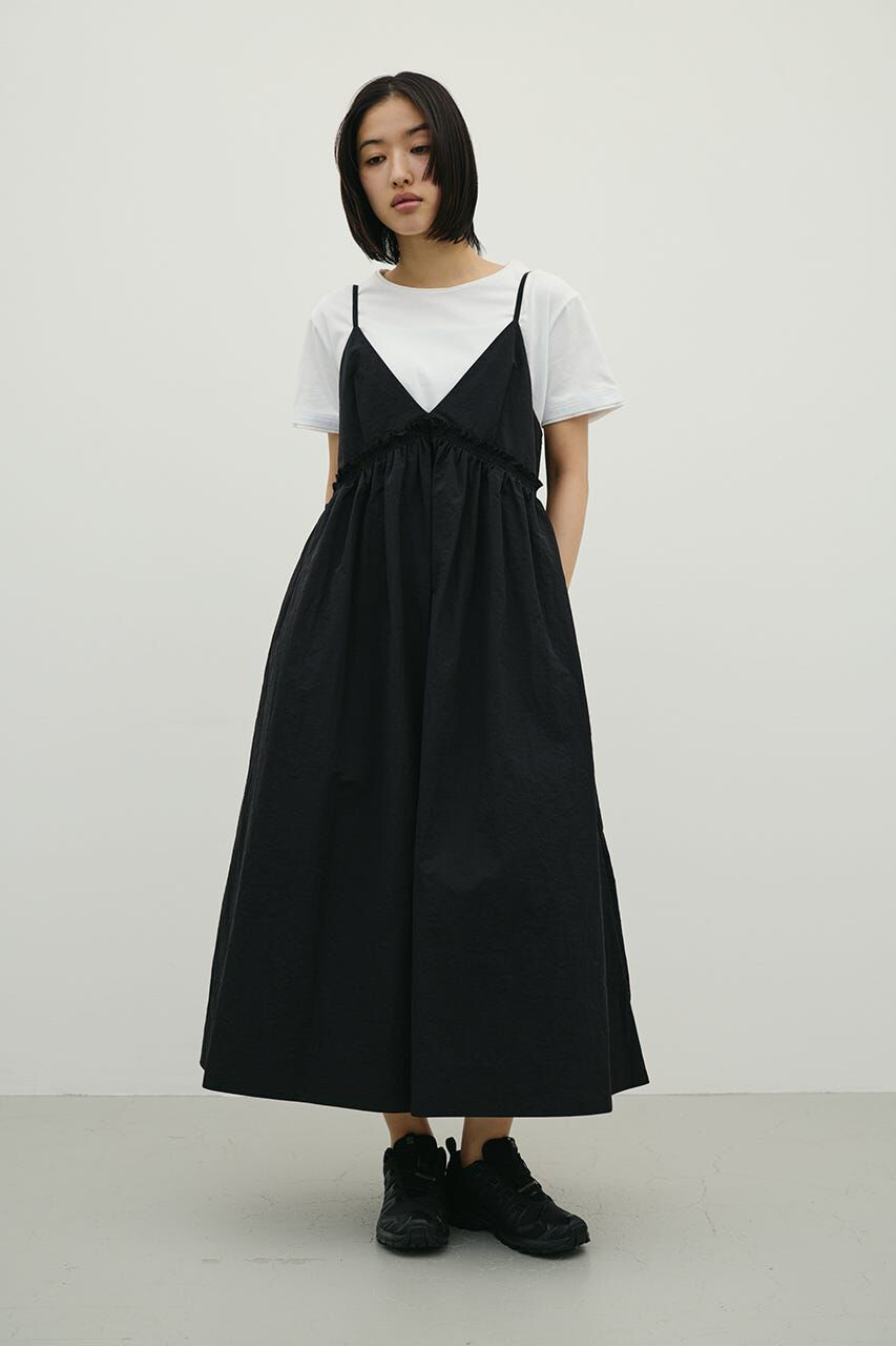 STYLEMIXER「ギャザーVキャミワンピース」|ワンピース|BLK