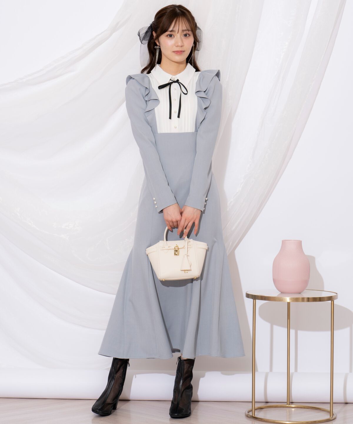 WILLSELECTION「配色ヨークマーメイドワンピース」|ワンピース|
