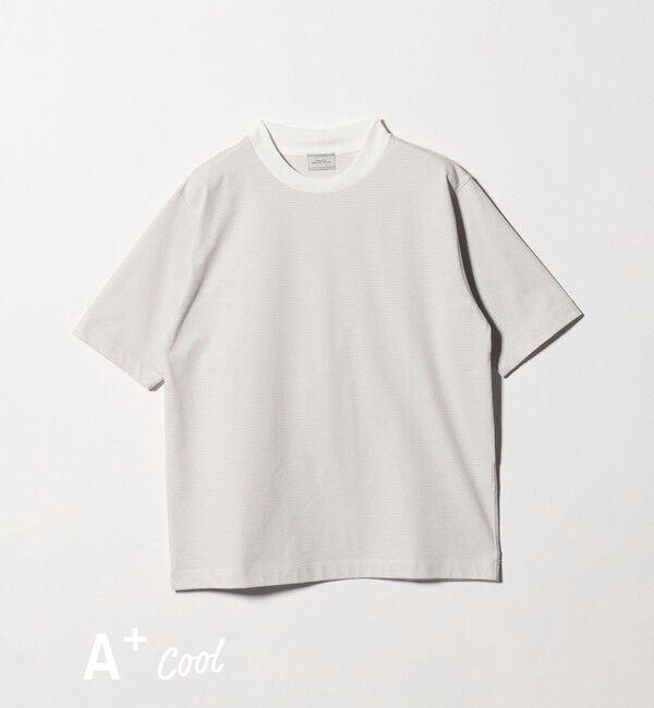 UNITED ARROWS green label relaxing「A+ COOL ミジンボーダー ビズ クルーネック カットソー Tシャツ -接触冷感・吸水速乾-」|Tシャツ・カットソー|