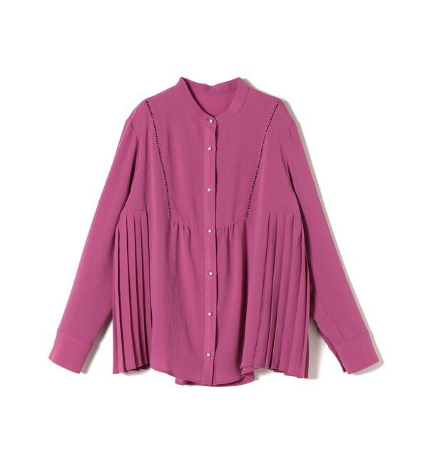 SHIPS for women「【WEB限定】〈手洗い可能〉ストレッチ ジョーゼット プリーツ ブラウス」|シャツ・ブラウス|