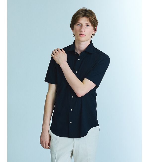 ABAHOUSE「【接触冷感】アイスピケ ストレッチ 半袖シャツ / FLEX SHIRTS【予約」|シャツ・ブラウス|