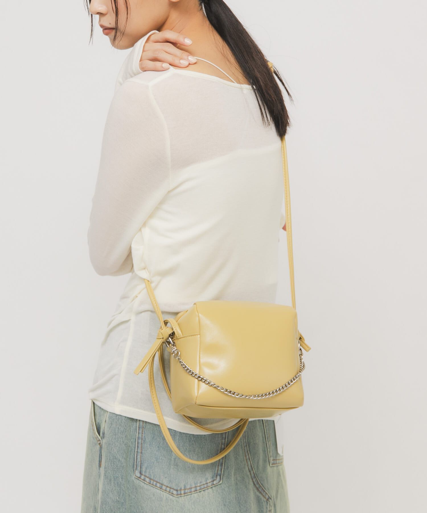  「チェーン付きスクエアBAG」|ショルダー・メッセンジャー|