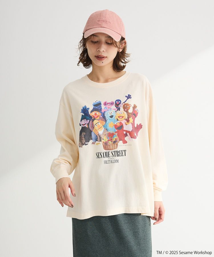 Green Parks「セサミストリートミーツフルーツオブザルーム ロンTEE」|Tシャツ・カットソー|Ecru