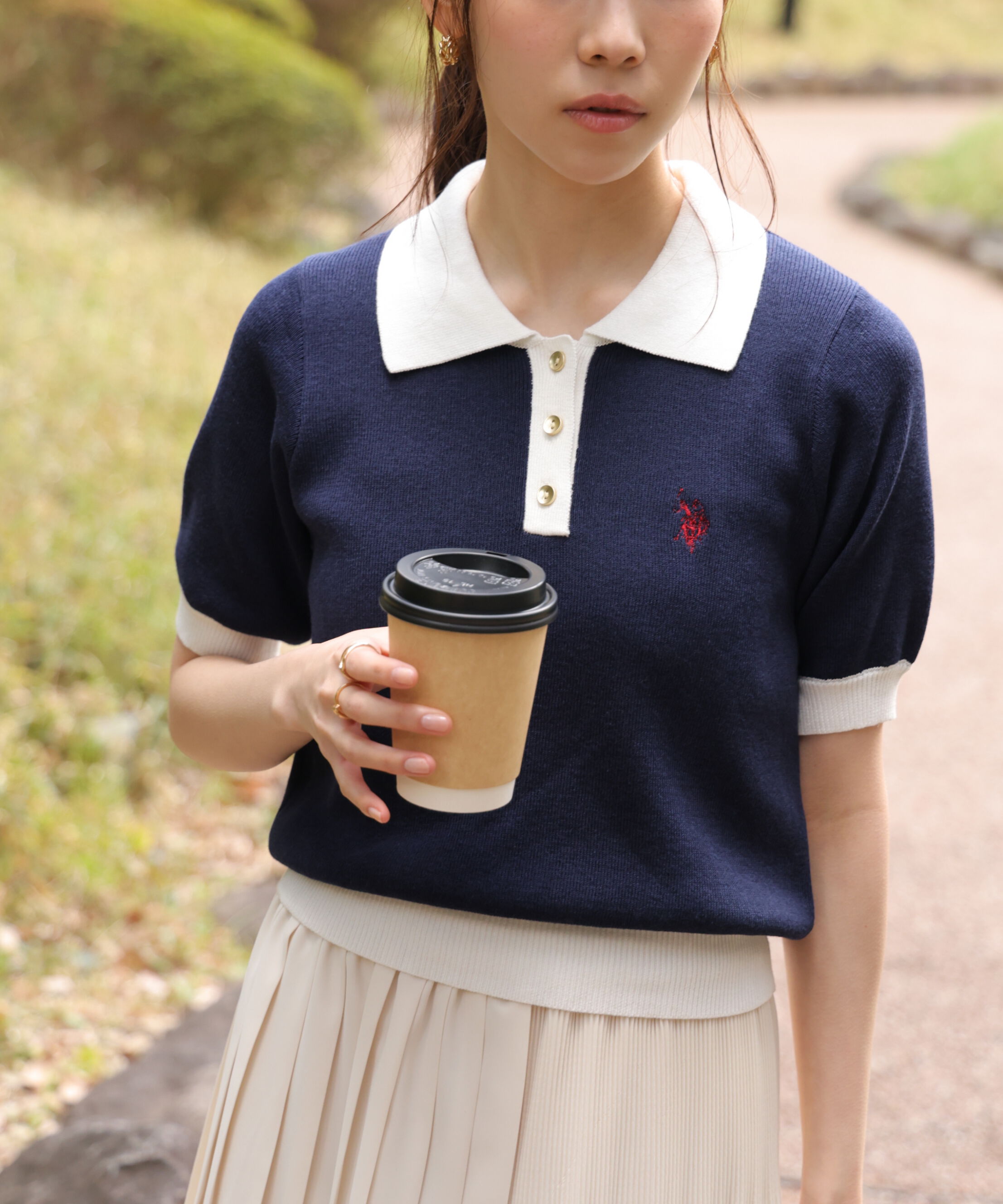  「U.S. POLO ASSN./ユーエスポロアッスン別注／金釦ポロニット」|ニット・セーター|