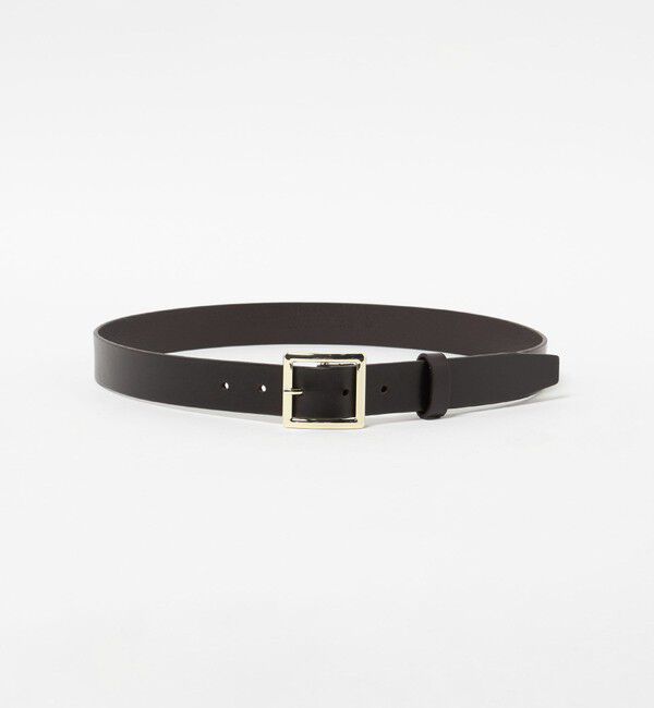 UNITED ARROWS green label relaxing「GLR レザー スクエア 30 ベルト」|ベルト|DK.BROWN