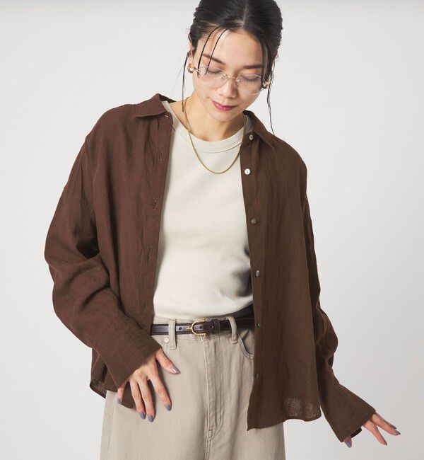 UNITED ARROWS green label relaxing「【結論シリーズ】リネンバランスシャツ［size SHORTあり］」|シャツ・ブラウス|