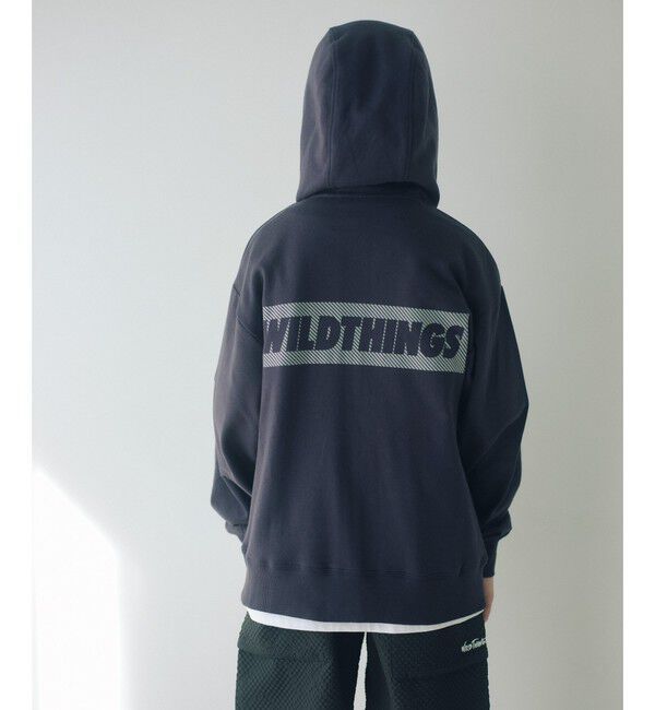 UNITED ARROWS green label relaxing「【別注】＜WILD THINGS＞ パーカー / キッズ 140cm-160cm」|カーディガン|NAVY