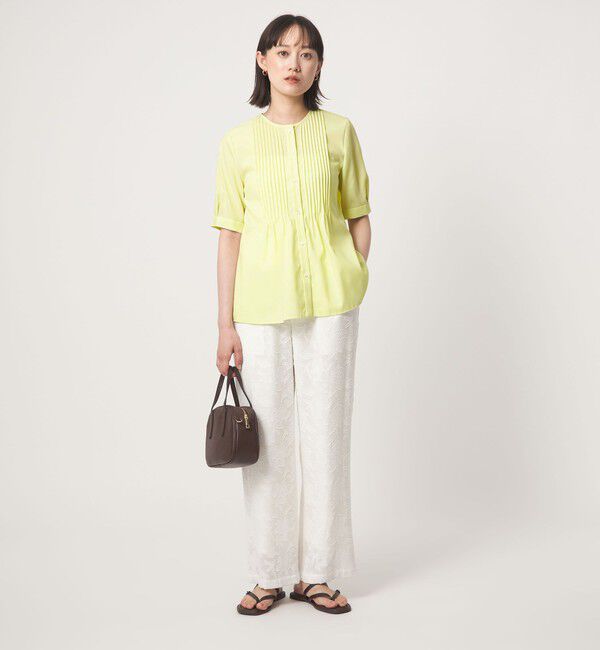 UNITED ARROWS green label relaxing「ピンタック 5分袖 ブラウス」|シャツ・ブラウス|