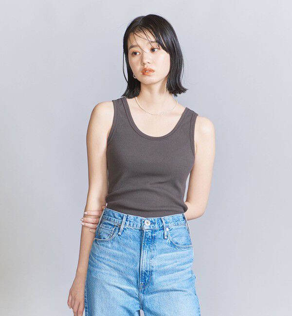 BEAUTY&YOUTH UNITED ARROWS「コットンブレンド テレコ タンクトップ」|タンクトップ|DK.GRAY