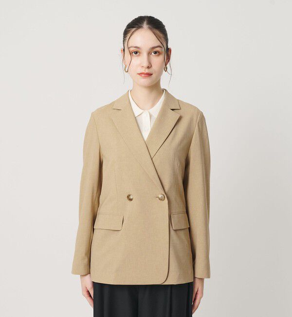 BEAUTY&YOUTH UNITED ARROWS「ポリエステル ダブルジャケット 吸水速乾 防シワ ウォッシャブル」|テーラードジャケット|