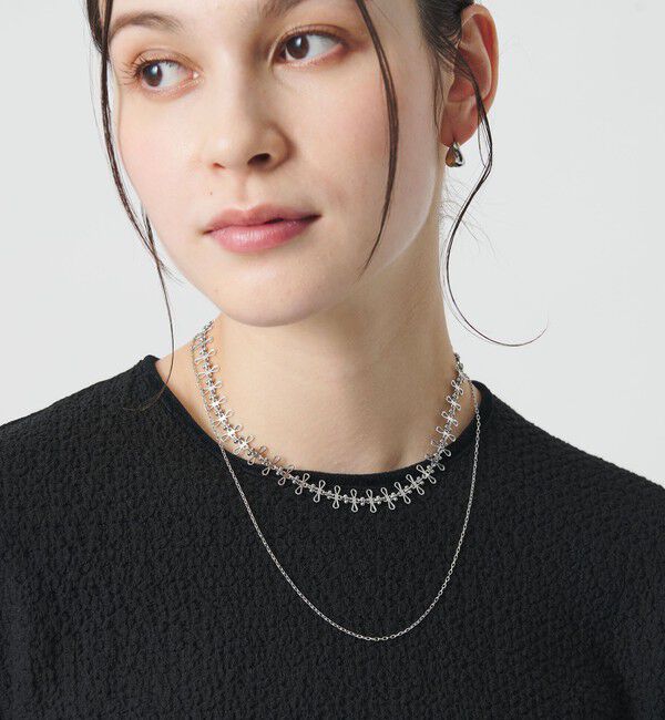BEAUTY&YOUTH UNITED ARROWS「メタル ユニークチョーカー&times;ネックレス/2P」|ネックレス|SILVER