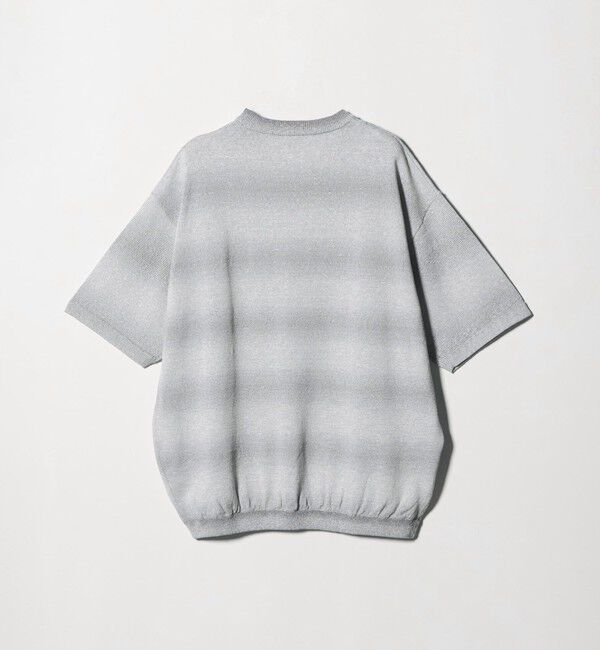 BEAUTY&YOUTH UNITED ARROWS「シアー オンブレ ボーダー クルーネック Tシャツ ウォッシャブル」|ニット・セーター|