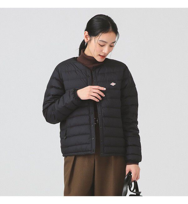 Ray BEAMS 「DANTON / インナー ダウン クルーネック ジャケット 25FW」|ブルゾン・スタジャン|BLACK