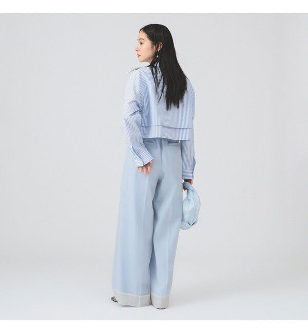 Ray BEAMS 「レイヤード ヘム クロップド シャツ」|シャツ・ブラウス|