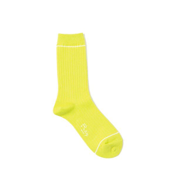 Ray BEAMS 「リネン ライン ソックス」|ソックス|NEON YELLOW