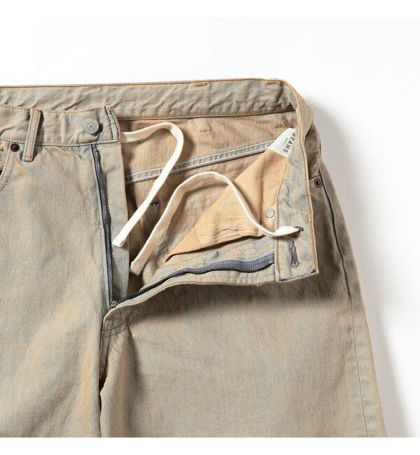 BEAMS「BEAMS｜Wide Denim Pants｜5ポケット ヴィンテージディテール｜スピンドル仕様 ベルトレス」|デニム|