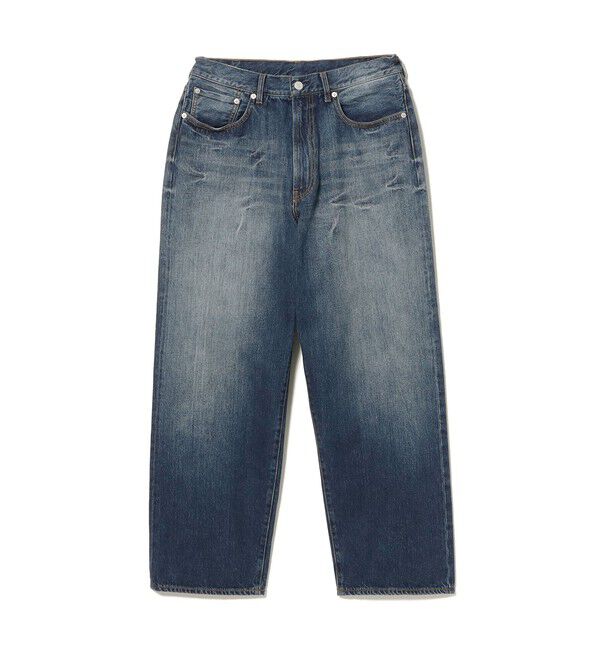 BEAMS「BEAMS｜Wide Denim Pants｜5ポケット ヴィンテージディテール｜スピンドル仕様 ベルトレス」|デニム|INDIGO_USED